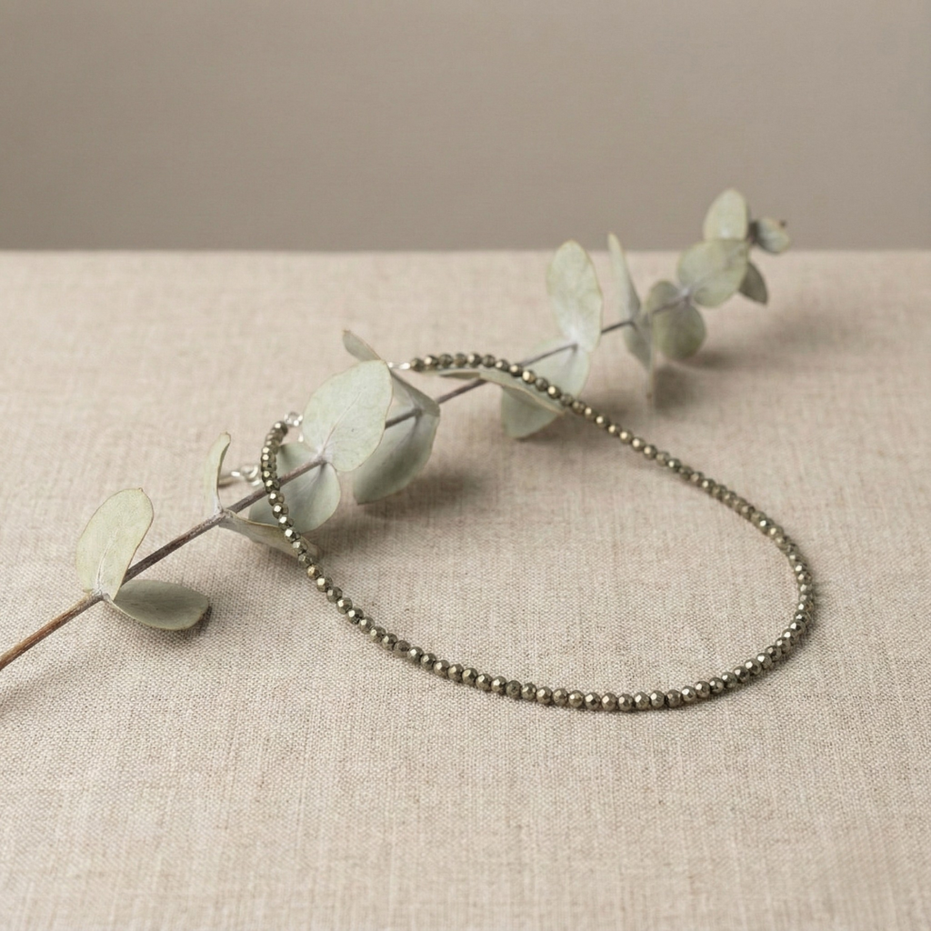 Pyrite Anklet for Wealth, Protection and Confidence