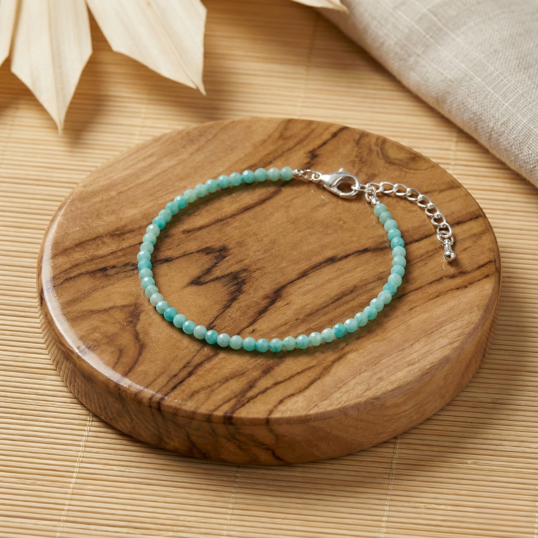 Amazonite Anklet for Calm, Balance and Emotional Harmony